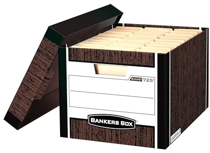 Bankers Box 12-Pack Heavy-Duty File Storage Boxes, Letter/Legal, FastFold