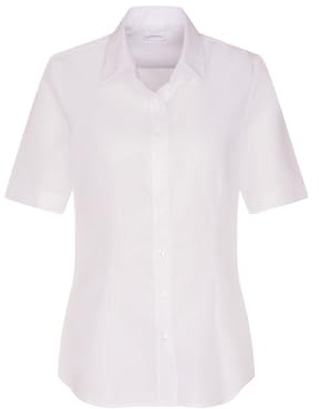 Seidensticker Damen Bluse - City Bluse - Hemdbluse - Regular Fit - Kurzarm - Uni - 100% Baumwolle