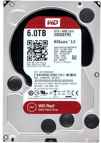 Western Digital WD30EFRX Red Kit Videosorveglianza, HDD 3TB SATA, 6GB/S, Grigio