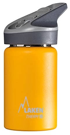 Laken Jannu Botella Térmica Acero Inoxidable 18/8 y Doble Pared de Vacío, Unisex adulto, Amarillo, 350 ml