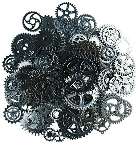 150 Gramm sortierte Vintage Bronze Metall Steampunk Schmuck machen Charms Cog Watch Wheel zum Crafting, Cosplay Halloween Dekoration
