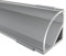 Alumino | LED Aluminiumprofil Eloxiert | 200 cm | Eckprofil | Klare Abdeckung | für 12 mm LED-Streifen | 2m | Weser