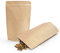 SumDirect Lot de 50 pochettes refermables en kraft avec fermeture éclair et doublure en feuille d’aluminium robuste pour aliments 15cm x 24cm