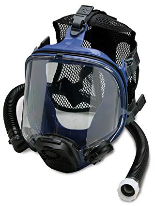 Allegro Industries Full Mask Respirator w/LP Adapter, Multicoloured, 1 Count (Pack of 1)