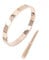 Luxury Gold-Plated Stainless Steel Simple Style Love Bangle Bracelet for Women Men (Rose in size 19)