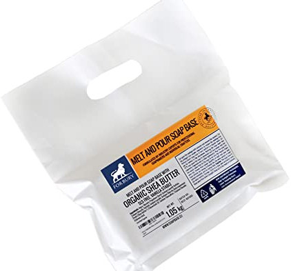 Forbury Sheabutter Rohseife Seifenbasis 1kg+50g (1050g) Opak, Shea Butter SLS-frei