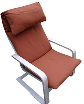 Kissen für Schaukelstuhl Typ Pello oder Poang IKEA. Hergestellt aus hochwertigem Polsterstoff. Sitz 57 x 50 Rücken 57 x 70, 8 cm dick (Rot)