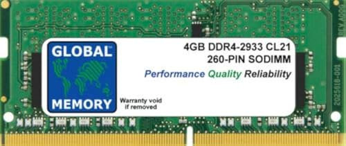 Global Memory 4GB DDR4 2933MHz PC4-23400 260-Pin SODIMM Speicher RAM für Notebooks