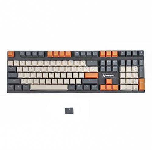 YMDK Double Shot 108 Dyed PBT Shine Through OEM Profile Rainbow Carbon Sunset Keycap for MX Switches Mechanical Keyboard (Only Keycap) (Carbon)
