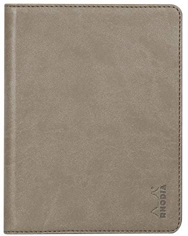 Rhodia 213002C - Mappe für Block oder Notizheft Rhodiarama - N°13, für DIN A6 (10,5x14,8 cm) 13x17 cm, elegant und praktisch, Maulwurfsgrau, 1 Stück