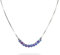 White Opal Beaded Halskette Winzige 3mm Opal Bead Minimalist Jewelry 14 Karat Gold gefüllte Box Kette 16 Zoll + Verlängerung Geschenk Frauen Mädchen Halskette (Purple Opal, Silber)