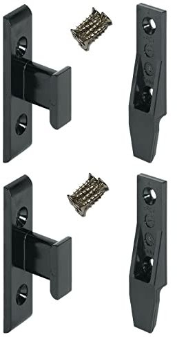 cyclingcolors 2x ferrure d'assemblage KEKU EH S (2x plaque + 2x cadre + 8 vis) connecteur charnière clip meuble tiroir placard cuisine porte plaque bois