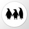 Huuraa Magnet Pinguine Silhouette Kühlschrankmagnet 59mm mit Motiv für alle Tierfreunde Geschenk Idee für Freunde und Familie