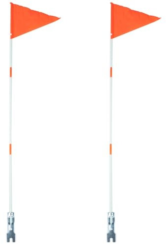 BESPORTBLE 2 Sets Bicycle Flagpole Kit - Bike & Vehicle Safety Reflective Flagpole with Universal Bracket & Glass Fiber Flag