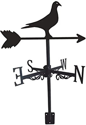 LOVIVER Wetterfahne zur Dachmontage, 75 cm hoch, Windfahne, Bauernhof-Szene, Dekorative Wetterfahne, Retro Wind Vane, Windrichtung für Kuppel, Cottage, Innenhof, Roof, Taube