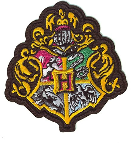 Natur'hall Aufnäher zum Aufbügeln Hogwarts – Mittel, mehrfarbig, rund, für die Personalisierung Ihrer Kleidung oder Taschen