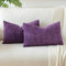 JOTOM 2er Set Cord Kissenbezüge Kissenhülle Dekorative Zierkissen Sofakissen Couchkissen Dekokissen Kissenbezug Deko Kissenhülle für Sofa Wohnzimmer 30x50cm Lila