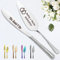 STREADVE Mariage Couteau à Gâteau Personnalisé et Ensemble de Serveur avec Gravure Pâtisserie Couteau à Pâtisserie Cadeau pour Fête de Mariage d'or d'argent Noël, Acier Inoxydable, Argent