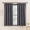KGORGE Fenster Vorhänge Kurz Blickdicht Schlafzimmer Gardinen mit Kräuselband 2er Set 145 x 140 cm(HxB) Graue Thermovorhang Hitzeschutz Verdunkelung