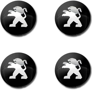 4 Stück Radkappen Aufkleber für Peugeot 108 406 407 408 206 207 208 306 307 308,Rad-Aufkleber Radnabenabdeckung Reifen Felgendeckel Aufkleber Abzeichen Sticker Zubehör