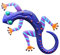 OUNONA 1Stk Schmiedeeiserner Gecko-Wandbehang Gecko-Figur Reptil Gecko-Skulptur Zaun Dekor Ornament Wandschmuck Wandkunstverzierung Tier schmücken Glas Kunsthandwerk Zubehör Eisen Violett