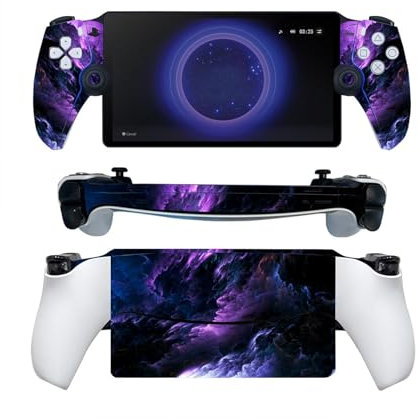 Autocollant en vinyle pour manettes de portail Playstation 5 - Accessoires de protection pour portail PS5 (nuage violet)