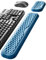 Vaydeer Ergonomic Keyboard Mouse Wrist Rest Pad Computer Wrist Pillow Soft Memory Foam Cushion for Office Desk Hand Laptop - Ocean Blue