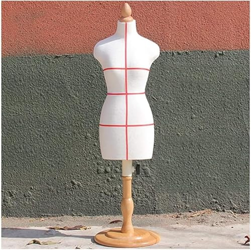 DZYHFCO Weibliche Schaufensterpuppe, Schneiderpuppe, verstellbare Höhe, Körperpuppen, keine Arme, kleine Tischkleid-Form mit Sockel, dreidimensionales Schüler-Lehrmodell, Requisiten (Größe: