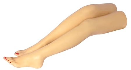 INTBUYING 1 Paar Silikon-Fußmodell, Lebensgröße, weibliches Mannequin-Fußmodell, 22,9 x 67,8 cm, weiblicher Beinpuppenfuß für Schuhsocken, Schmuck-Display, Fotografie und private Sammlerstücke