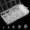 Gocelyn Lot de 470 perles rondes en verre cristal transparent naturel lisse pour la fabrication de bijoux, perles en verre transparent pour travaux manuels, bracelets, colliers, pendentifs 4/6/8/10/12