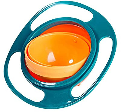Gyro Bowls Kids - Spill Resistant Gyro Babies Bowls, Feeding Bowls | Snack Lioon Balance Bowl with Lid, 360 Degree Rotating Toddler Mess Free Snack Bowls for Babies Over 6 Months Old