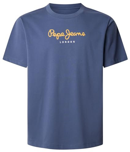 Pepe Jeans Herren Eggo N T-Shirt, Blau (Sterling Blue), L