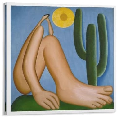 ZKSSTV Tarsila Do Amaral Abaporu Poster, Kunstdruck, Wandkunst, Poster, Gemälde, Leinwand, Poster, Kunstwerke, Raumästhetik, 30 x 30 cm