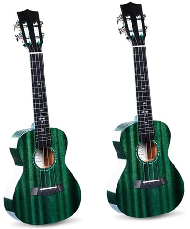 Ukulele Anfänger Mahagoni Multicolor Single Board Ukulele Anfänger Professionelle Gitarre Mit Zubehör(Green)