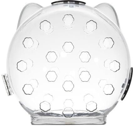 Lidzopas: Atmungsaktive Katzenhaube, transparenter Haustier-Kopfschutz, Weltraumball, schützt vor Beißen und Kauen, groß, transparent