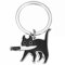 Lustig Schlüsselanhänger Katze,Mabor Cute Katze Geschenk für Katzenliebhaber Edelstahl Süße Schlüsselanhänger Schwarz