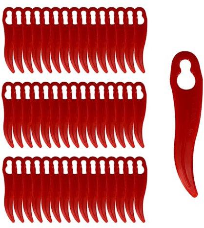 100 Stück Rasentrimmer Messer Ersatzmesser Rasentrimmer Geeignet für Einhell Trimmer Rasentrimmer Zubehör Kunststoffmesser für Rasentrimmer Universal Kunststoff Ersatzklingen für Akku Rasentrimmer