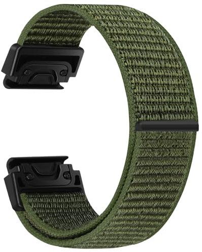 XANS Nylon Armband Kompatibel mit Garmin Fenix 7/7 Pro/Fenix6/6 Pro/Fenix5/5 Plus, 22mm Nylon Uhrenarmband für Garmin Approach S60/S62/Quatix 5/Epix Sport Ersatzarmband