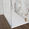 Piatto doccia 70x130 cm bianco effetto pietra in resina, spessore 3 cm e scarico con canalina, riducibile su misura ARGO