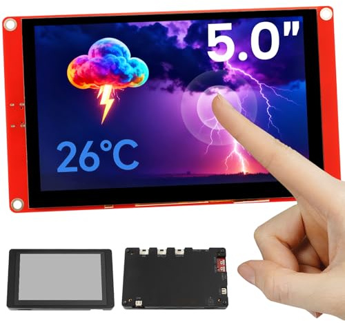 ELECROW ESP32 Display 800×480, 5 Zoll HMI ESP32 RGB TFT LCD Touchscreen mit Acrylgehäuse, 32-Bit LX6 Dual-Core-Prozessor, bis zu 240 MHz, kompatibel mit Arduino, LVGL, PlatformIO, MicroPython