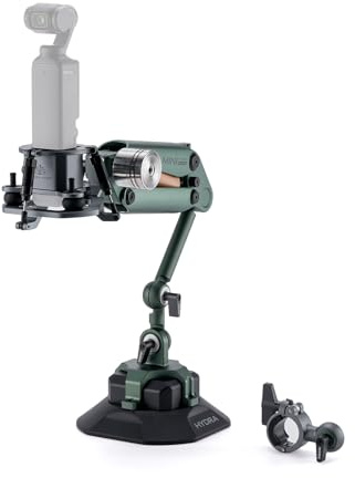Tilta Hydra Alien Mini Master-Kit, Schwingarm für Actionkameras | Inklusive Rosetten-Montage-Saugnapf elektronisch, Stoßdämpferkopf, Kompatibel mit DJI Osmo Pocket 4P/4/3, Waldgrün