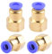 Lot de 4 raccords pneumatiques de 6 mm de diamètre extérieur x 1/4 filetage femelle PT droit Raccord pneumatique Push In Connecteur de qualité industrielle