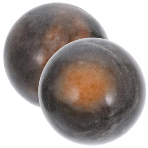 HAPINARY Chinesische Baoding Kugeln aus Stein 2 Stück 5cm zur Handmassage und Koordinationsförderung mit Kasten für Büro und Zuhause