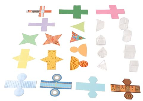 8Pcs Faltbare geometrische Körper, Geometrische Modelle Klare geometrische Modelle, 3D-Formen Transparente Geometrische Modelle, für Schule und Lehrerbedarf