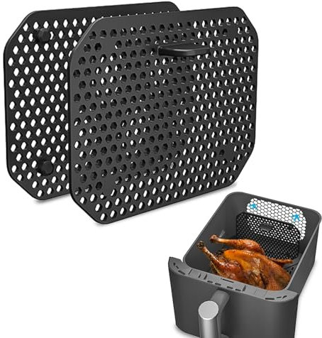 JUGGPENG 2 Stück Spritzschutz, Silikon Spritzschutz für Ninja Double Stack XL SL400EU SL300EU, Heißluftfritteuse Zubehör Airfryer Zubehör, Effektiver Fettspritzschutz