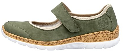Rieker, N42B0, Damen, Ballerina, Khaki, 52 Green, 36 EU