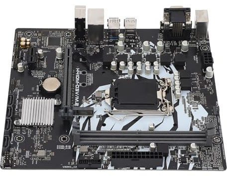 LGA 1200 pour Core, Carte Mère de Processeur CPU de 10e Génération avec DDR4 Double Canal, Emplacement PCI-E X16, Sortie DVI VGA, Carte Réseau REALTEK 1GBE pour H410M-D3V / M.2