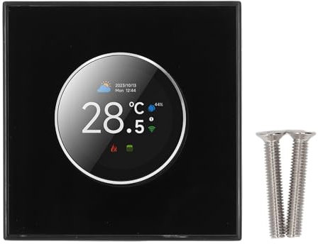 Smart Thermostat, Voice Controller Digital Thermostat with Light, 2 Way Rotating Water Heating Smart Knob Thermostat, Programmable Smart Thermostat for Home