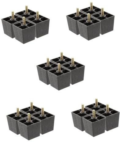 jojofuny 20pièces Meubles Carrés Réglables pour Canapé Élévation De Stabilité Et Durabilité pour Chaises Et Tables