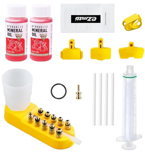 Anluomania Kit Purge Frein, Kit de Dégonflage de Frein à Disque Hydraulique, Kit Purge Freins Comprend 120 ML de Liquide de Frein Minéral et Un Entonnoir Transparent